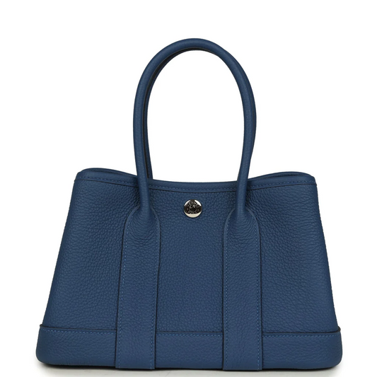 Cuero | Garden Party Neo 23 Bleu Tie Togo Palladium Hardware