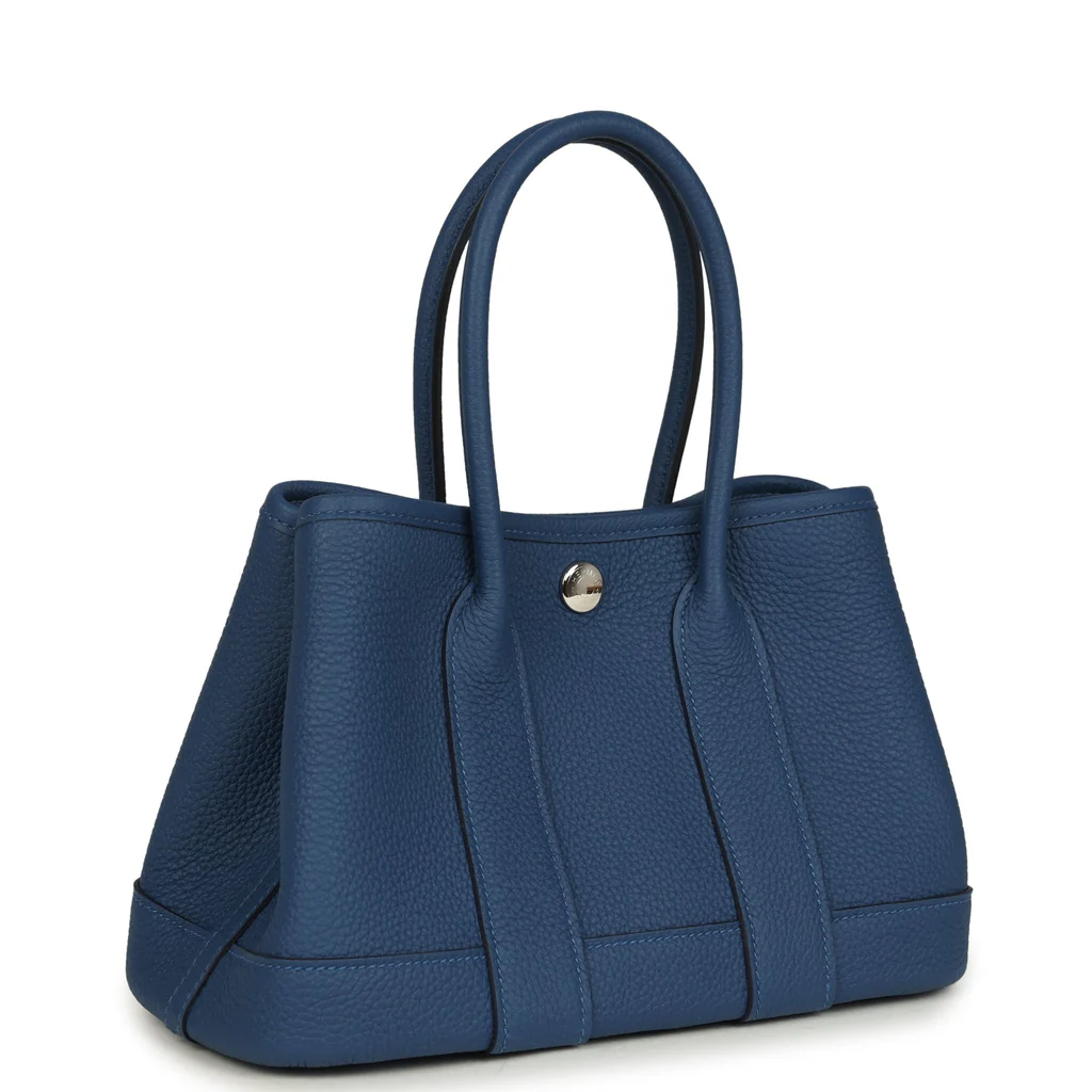 Cuero | Garden Party Neo 23 Bleu Tie Togo Palladium Hardware