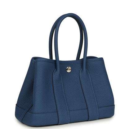Cuero | Garden Party Neo 23 Bleu Tie Togo Palladium Hardware