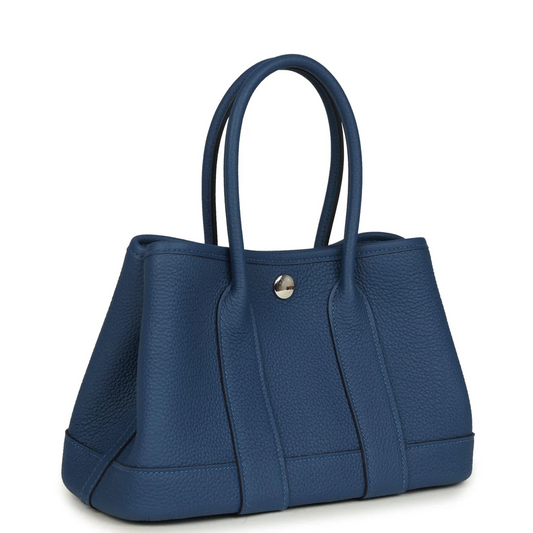 Cuero | Garden Party Neo 23 Bleu Tie Togo Palladium Hardware