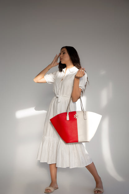 Cuero | McGraw Color-Block Shopper Tote