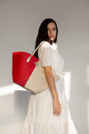 Tory Burch McGraw Color-Block Shopper Tote - Puzzles Egypt