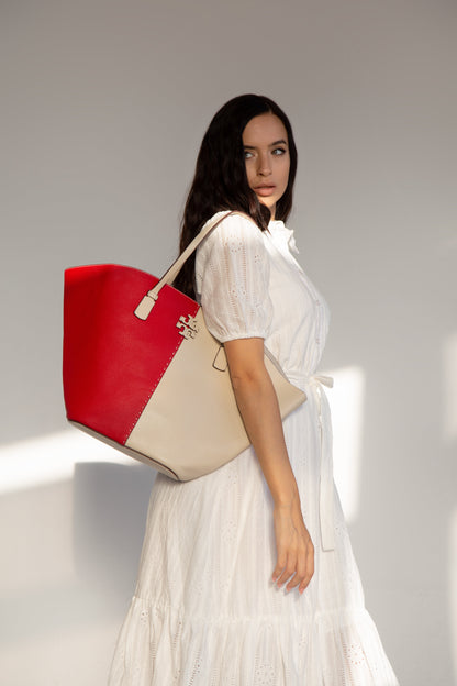 Cuero | McGraw Color-Block Shopper Tote