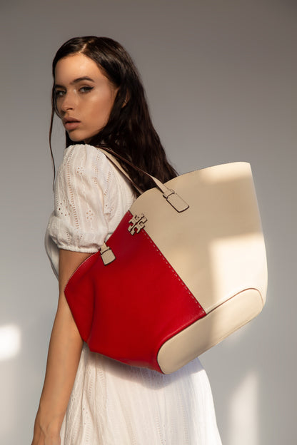 Cuero | McGraw Color-Block Shopper Tote