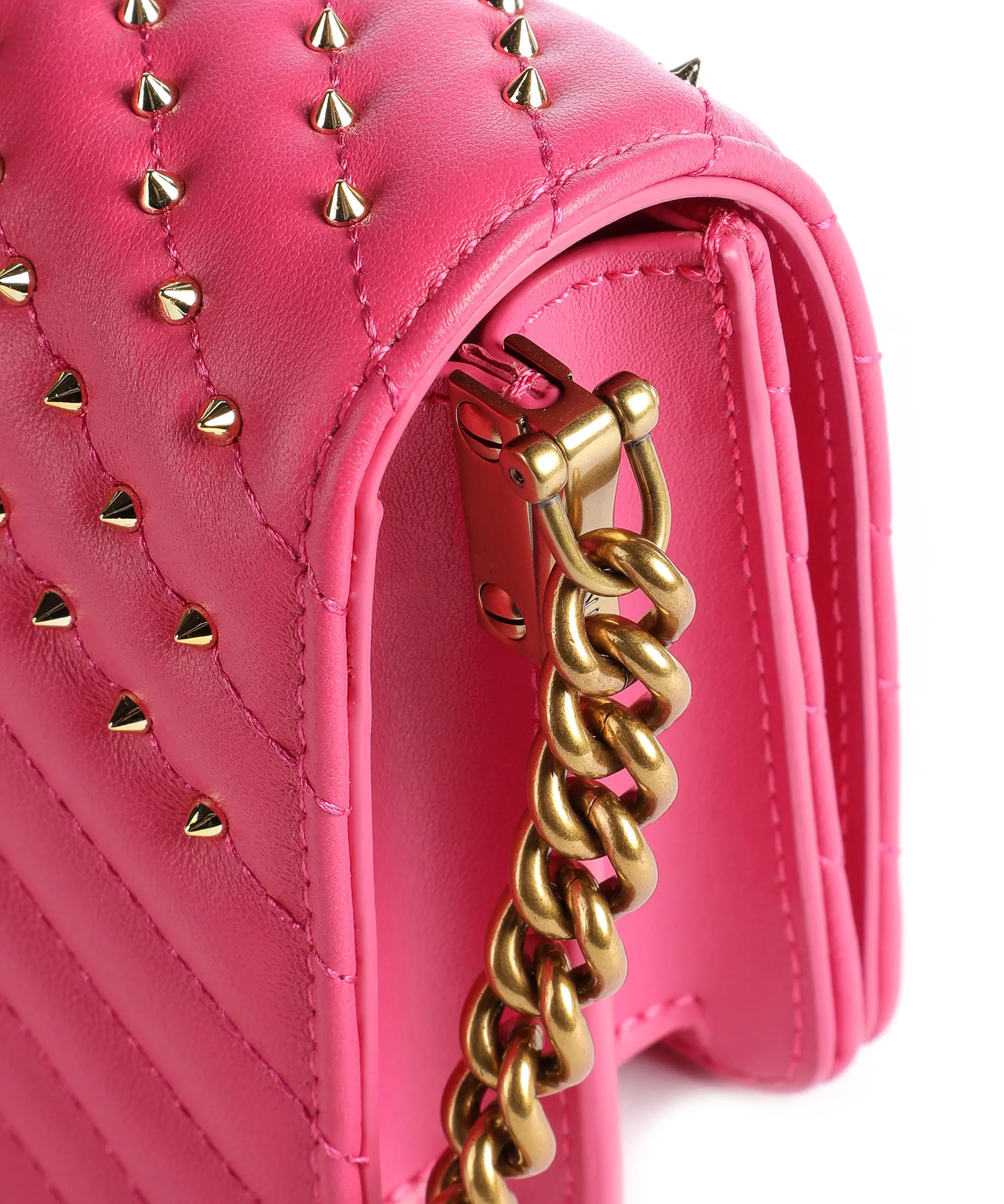 Cuero | Love Click Mini Studs Crossbody bag sheepskin leather pink