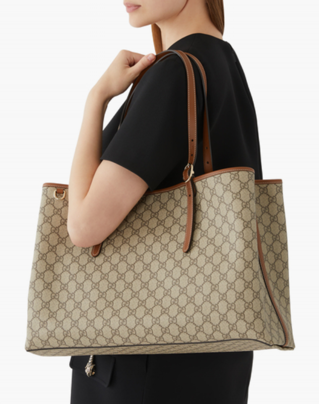 Cuero | GG Emblem Large Tote Bag