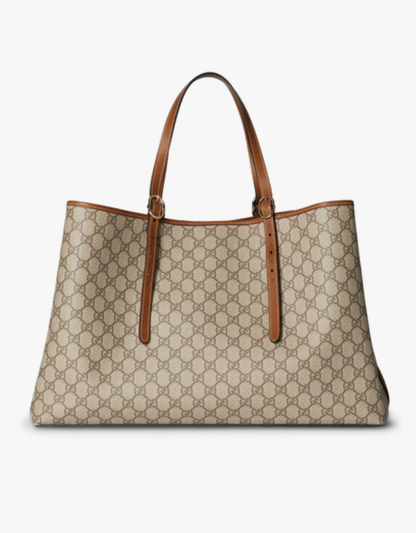 Cuero | GG Emblem Large Tote Bag