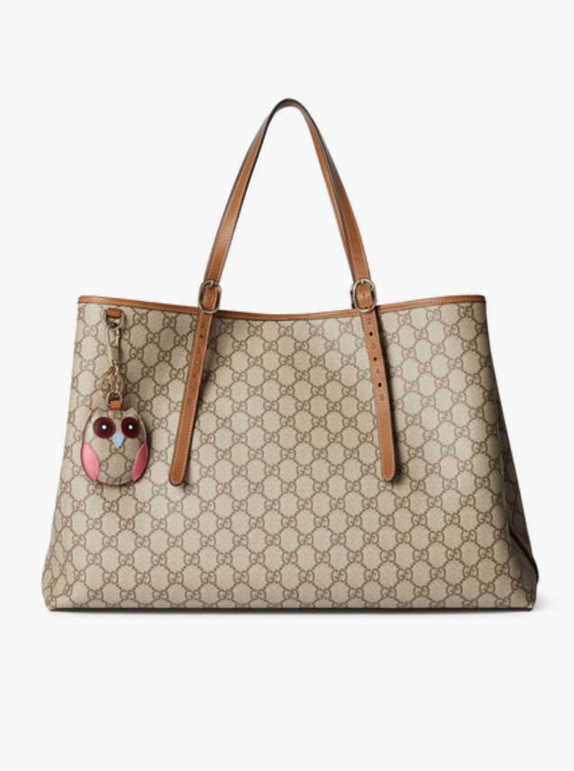 Cuero | GG Emblem Large Tote Bag