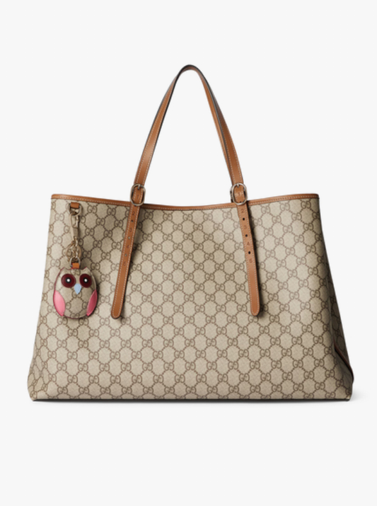 Cuero | GG Emblem Large Tote Bag