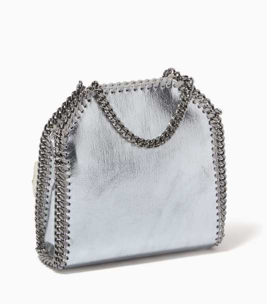 Cuero | Falabella Tiny Tote in Metallic Eco Leather