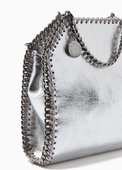 Cuero | Falabella Tiny Tote in Metallic Eco Leather