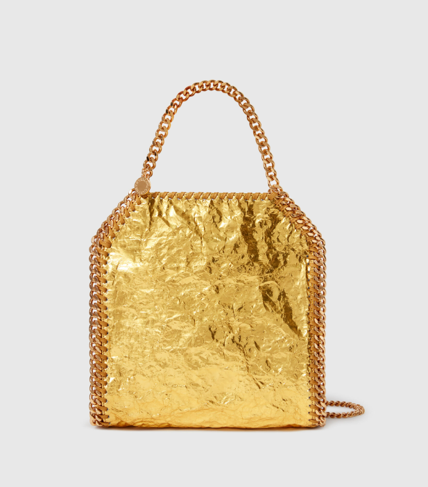 Cuero | Falabella Tiny Tote in Metallic Eco Leather