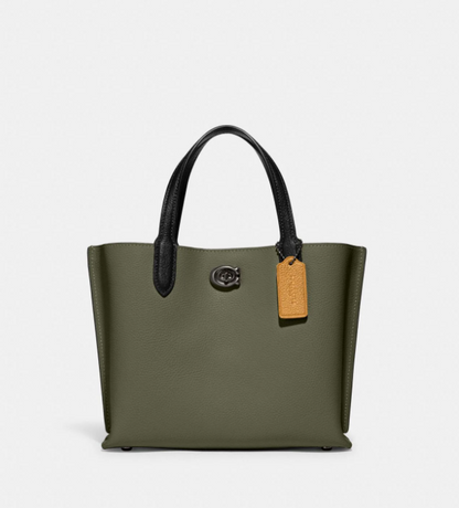 Cuero | Willow Tote 24 In Colorblock With Signature Canvas