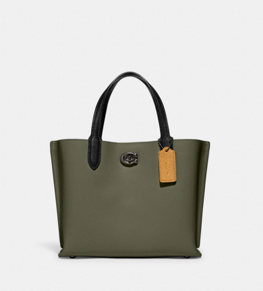 Cuero | Willow Tote 24 In Colorblock With Signature Canvas