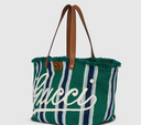 Gucci Embroidered medium canvas tote bag
