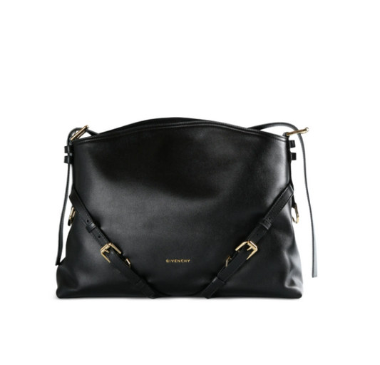 Cuero | buckle-strap leather shoulder bag