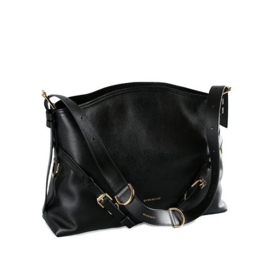 Cuero | buckle-strap leather shoulder bag