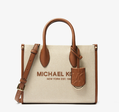 Cuero | Mirella Small Two-Tone Canvas Crossbody Bag