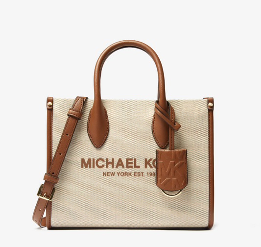 Cuero | Mirella Small Two-Tone Canvas Crossbody Bag
