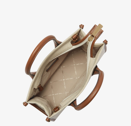 Cuero | Mirella Small Two-Tone Canvas Crossbody Bag