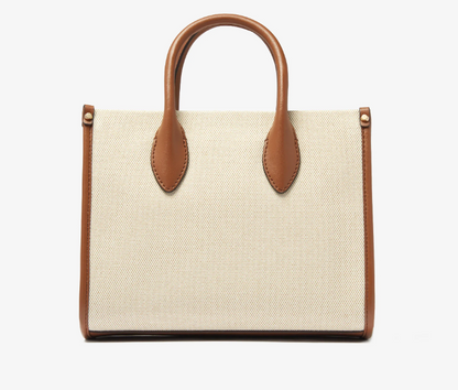 Cuero | Mirella Small Two-Tone Canvas Crossbody Bag