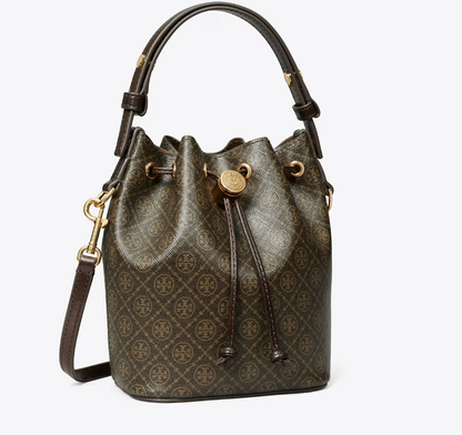 Cuero | MONOGRAM COATED CANVAS MINI BUCKET BAG
