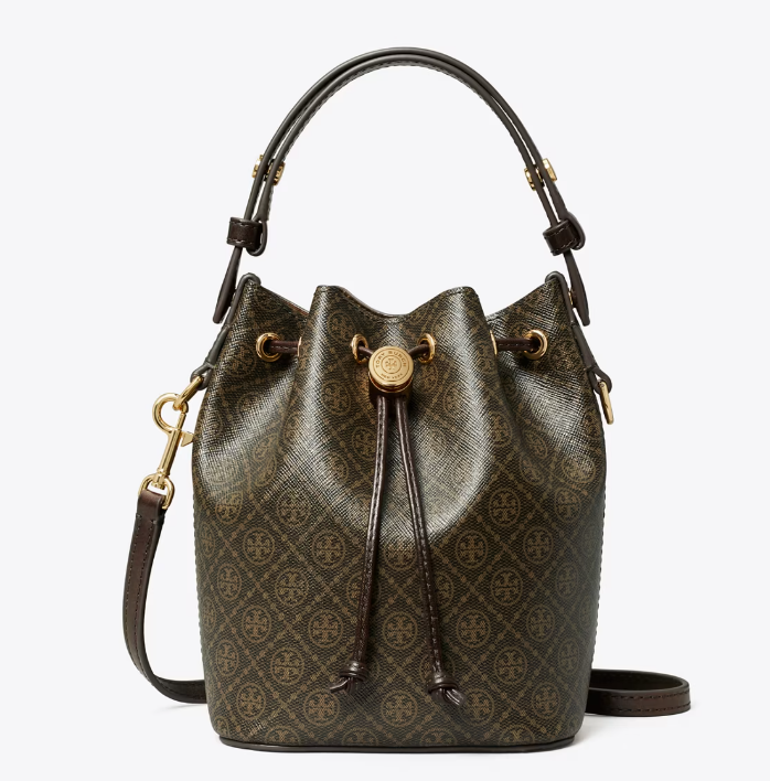 Cuero | MONOGRAM COATED CANVAS MINI BUCKET BAG