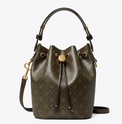 Cuero | MONOGRAM COATED CANVAS MINI BUCKET BAG