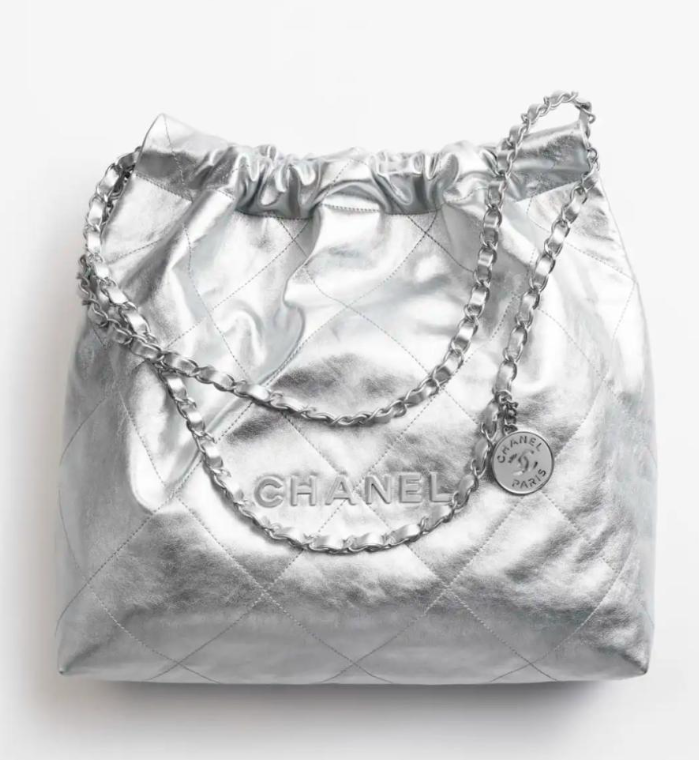 Cuero | Silver Hobo Bag