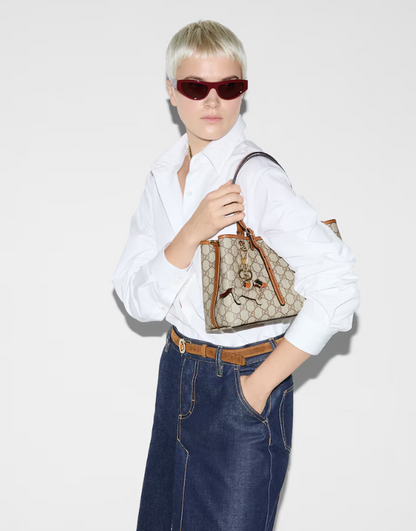 Cuero | GG Emblem small tote bag