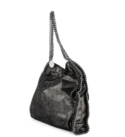 Cuero | Metallic Black Falabella Bag