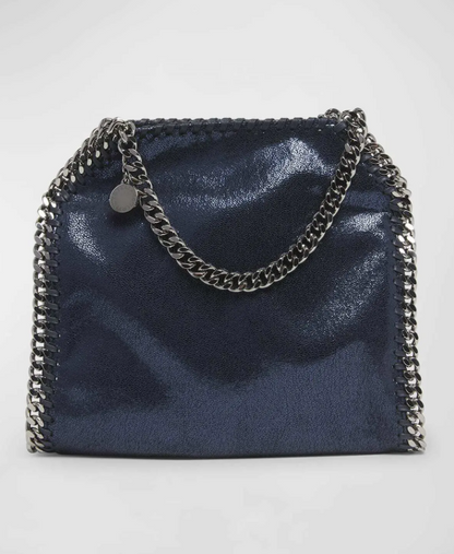 Cuero | falabella metallic chain tote bag