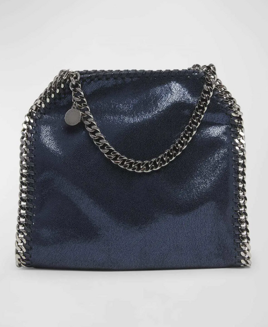 Cuero | falabella metallic chain tote bag