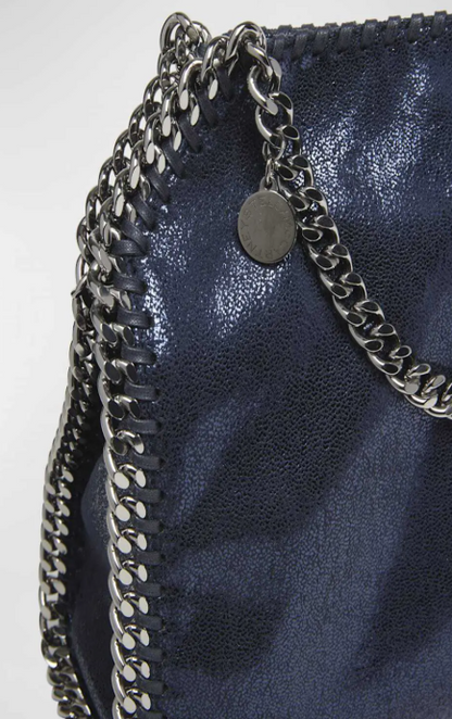 Cuero | falabella metallic chain tote bag