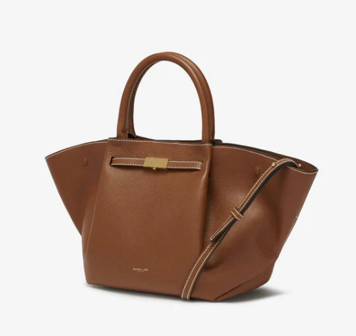 Cuero | Demellier The Midi New York Grain Ecru Stitching