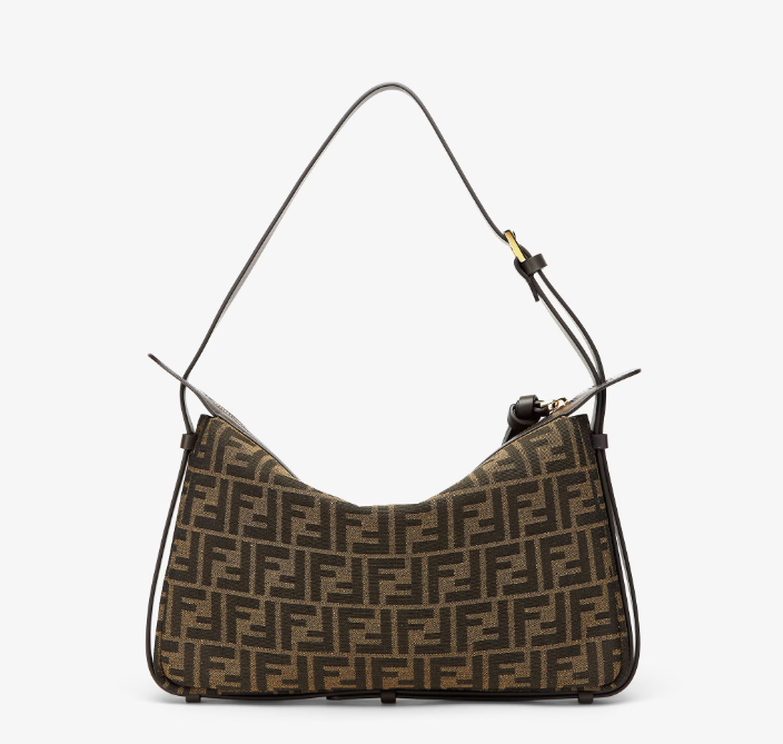 Cuero | Simply Medium Brown FF jacquard fabric bag