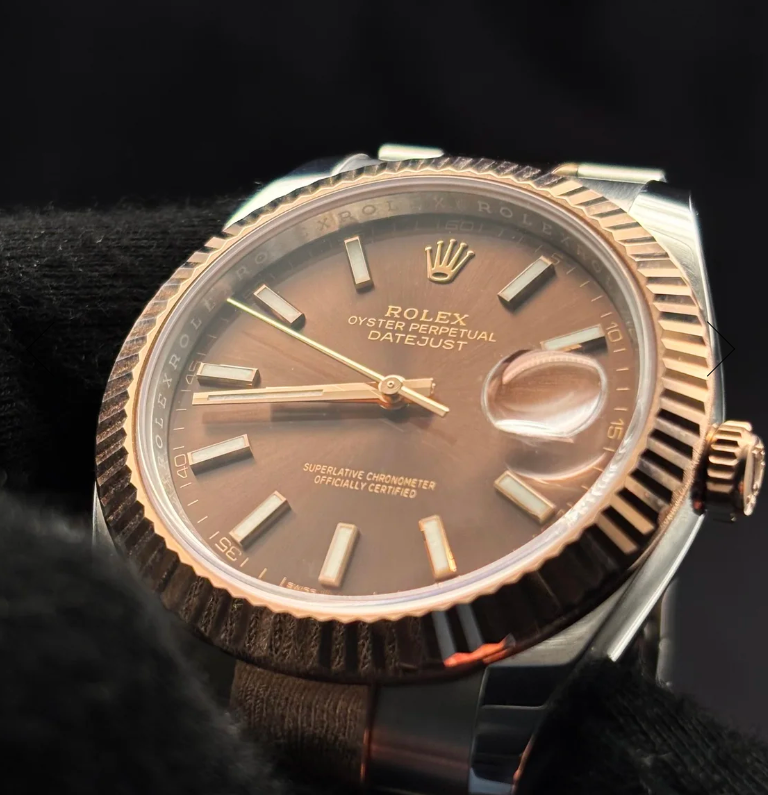 Cuero | Datejust 41MM Chocolate Dial Two-Tone Oyster Bracelet (126331)