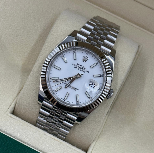 Cuero | Datejust 41 126334 White Index Jubilee 126334 WHITE INDEX