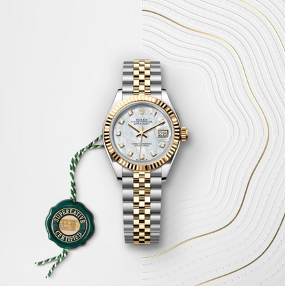Cuero | Lady-Datejust Oyster, 28 mm, Oystersteel and yellow gold M279173-0013