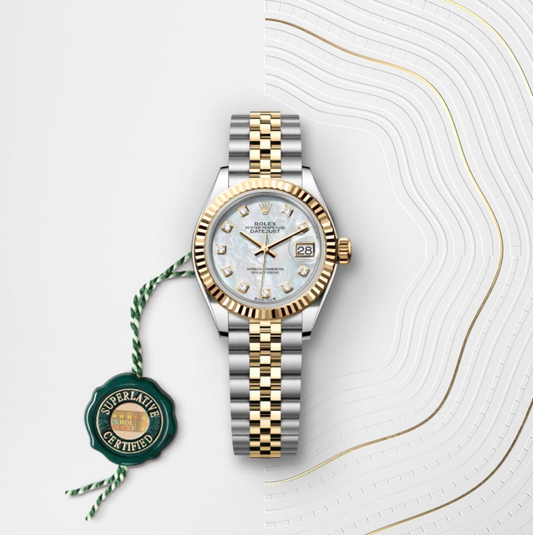 Cuero | Lady-Datejust Oyster, 28 mm, Oystersteel and yellow gold M279173-0013