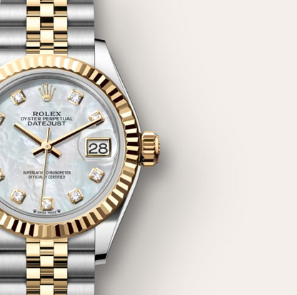 Cuero | Lady-Datejust Oyster, 28 mm, Oystersteel and yellow gold M279173-0013
