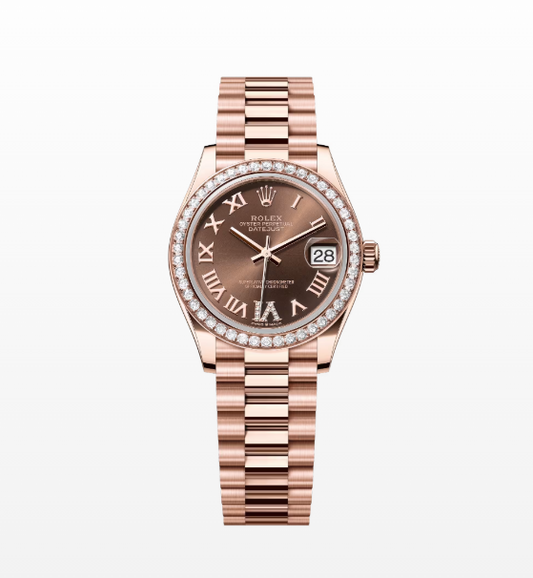 Cuero | Oyster, 31 mm, Everose gold and diamonds
