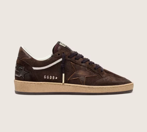Cuero | Women's Ball Star in brown suede with brown leather star and heel tab