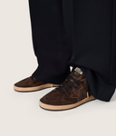 Golden Goose Women's Ball Star in brown suede with brown leather star and heel tab