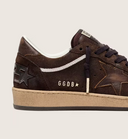 Golden Goose Women's Ball Star in brown suede with brown leather star and heel tab