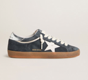 Men's Super-Star in gray suede with white leather star and silver leather heel tab