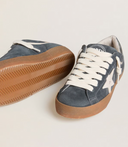 Men's Super-Star in gray suede with white leather star and silver leather heel tab