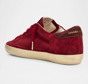 Golden Goose Super-Star Suede Glitter Low-Top Sneakers