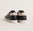 Golden Goose Women’s Super-Star in black leather with zebra-print