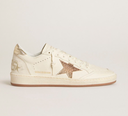 Golden Goose Women’s Ball Star in white leather with crystal star and metallic heel tab